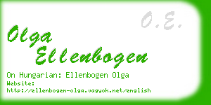 olga ellenbogen business card